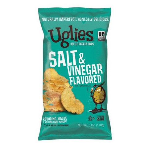 Uglies, Kettle Potato Chips Salt And Vinegar, 6 Oz(Case Of 12) Uglies