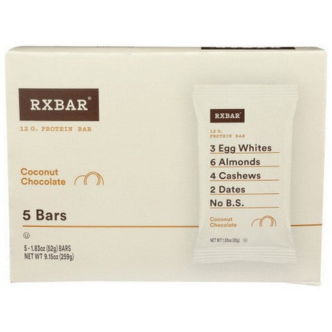 Rxbar, Protein Bars Coconut Chocolate, 5 Count(Case Of 6) Rxbar