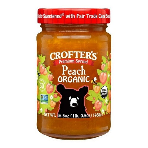 Crofters, Organic Peach Premium Spread, 16.5 Oz(Case Of 6) Crofters