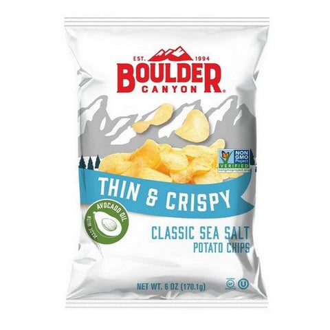 Boulder Canyon, Thin And Crispy Classic Sea Salt Potato Chips, 6 Oz(Case Of 12) Boulder Canyon