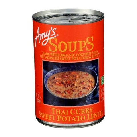 Amys, Organic Thai Curry Sweet Potato Lentil Soup, 14.1 Oz(Case Of 12) Amys