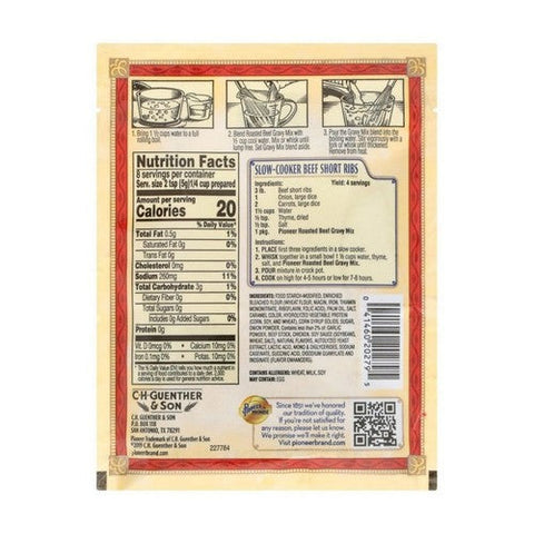 Pioneer, Roasted Beef Gravy Mix, 1.41 Oz(Case Of 12) Pioneer