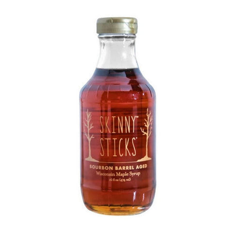 Skinny Stick, Bourbon Barrel Aged Maple Syrup, 16 Oz(Case Of 6) Skinny Stick