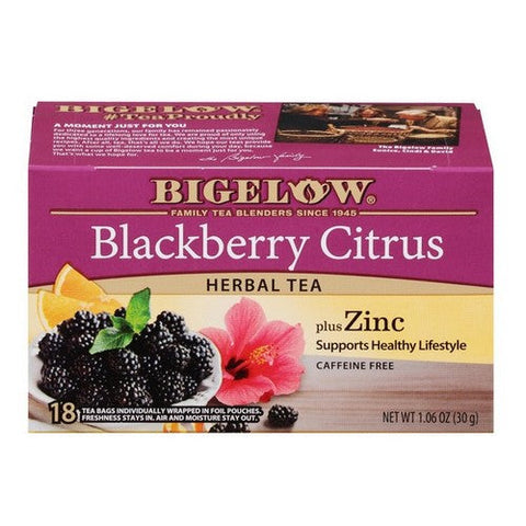 Bigelow, Blackberry Citrus Plus Zinc Herbal Tea, 1.06 Oz(Case Of 6) Bigelow