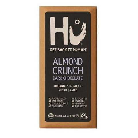 Hu, Organic Almond Crunch Dark Chocolate Bar, 2.1 Oz(Case Of 12) Hu
