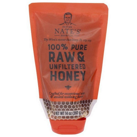 Nature Nate's, Raw And Unfiltered Honey Pouch, 14 Oz(Case Of 6) Nature Nate's