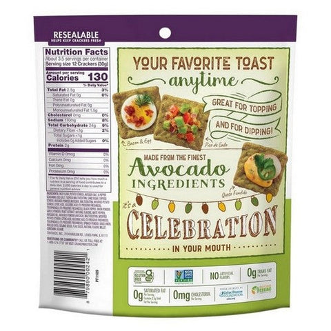 Crunchmaster, Avocado Toast Salt And Pepper Crackers, 3.54 Oz(Case Of 12) Crunchmaster