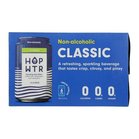Hop Water, Sparkling Hop Water Classic, 72 Oz(Case Of 4) Hop Water