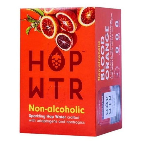 Hop Water, Sparkling Hop Water Blood Orange, 72 Oz(Case Of 4) Hop Water