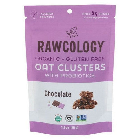 Rawcology, Dark Chocolate and Oat Clusters, 3.2 Oz(Case Of 6) Rawcology
