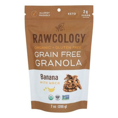 Rawcology, Organic Granola Banana With Maca, 7 Oz(Case Of 6) Rawcology
