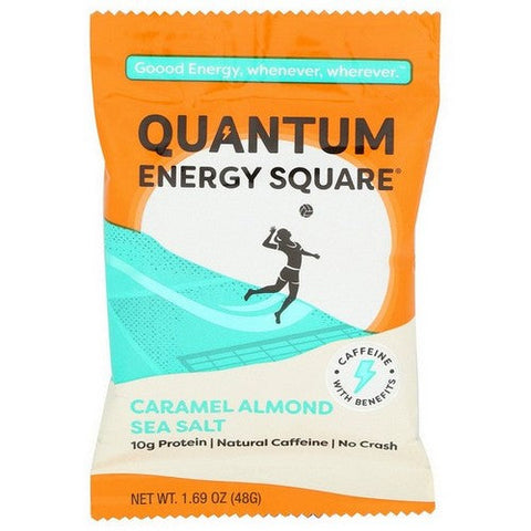 Quantum Health, Energy Squares Almond Caramel Salt Bars, 1.69 Oz(Case Of 8) Quantum Health
