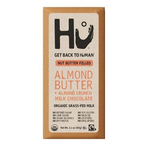 Hu, Almond Butter Plus Almond Crunch Milk Chocolate Bar, 2.1 Oz(Case Of 6) Hu