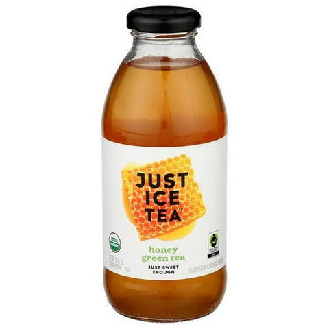 Just Ice Tea, Organic Honey Green Tea, 16 Oz(Case Of 12) Just Ice Tea