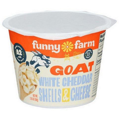 Funny Farm, Goat White Cheddar Macaroni And Cheese, 2.05 Oz(Case Of 10) Funny Farm