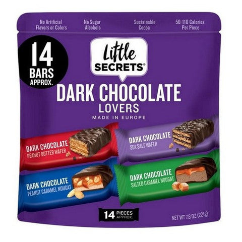 Little Secrets Llc, Dark Chocolate Lovers Bars, 7.8 Oz(Case Of 6) Little Secrets Llc