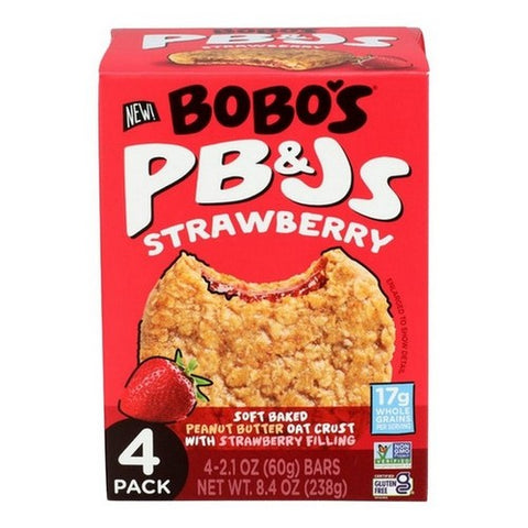 Bobo's Oat Bars, PB&JS Strawberry Oat Bars, 8.4 Oz(Case Of 6) Bobo's Oat Bars