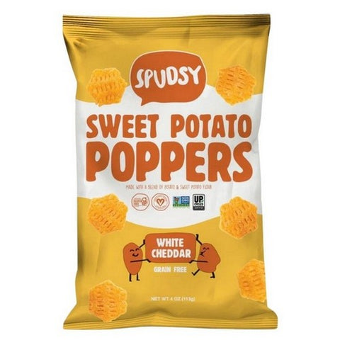 Spudsy, Sweet Potato Poppers White Cheddar, 4 Oz(Case Of 9) Spudsy