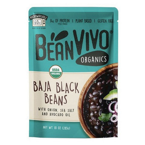 Beanvivo, Organic Black Beans Baja, 10 Oz (Case Of 6) Beanvivo
