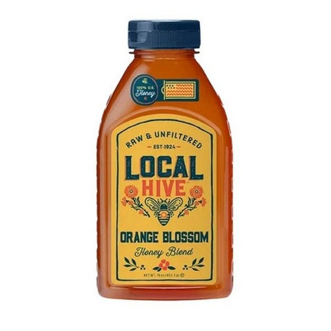 Local Hive, Orange Blossom Honey Blend, 16 Oz (Case Of 6) Local Hive