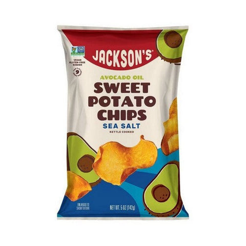 Jacksons Chips, Sweet Potato Chips Avacado Oil Sea Salt, 5 Oz (Case Of 12) Jacksons Chips