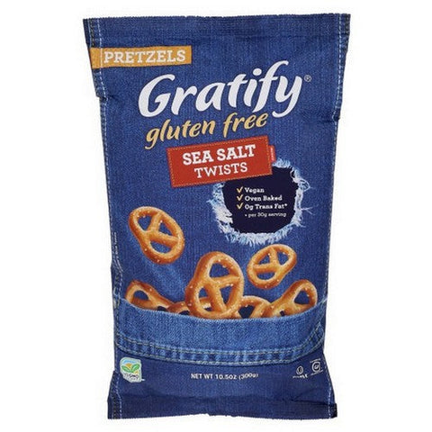 Gratify, Pretzel Twists Sea Salt, 10.5 Oz(Case Of 6) Gratify