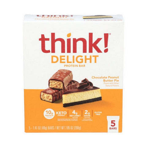 Think Thin, Keto Protein Bars Chocolate Peanut Butter Pie, 7.05 Oz(Case Of 6) Think Thin