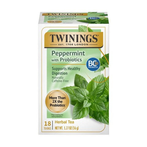 Twinings Tea, Probiotics Peppermint And Fennel Tea, 18 Bags(Case Of 6) Twinings Tea