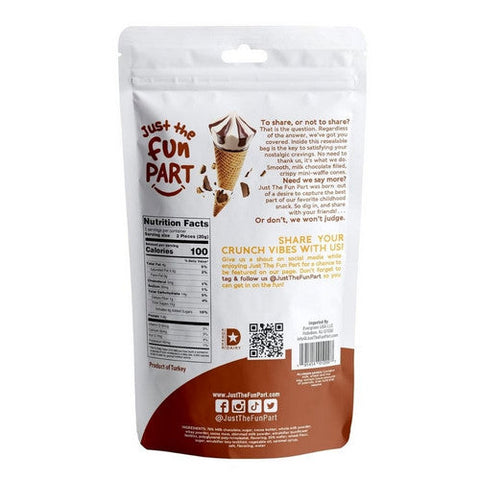 Just The Fun Part, Waffle Cones Filled With Milk Chocolate Mini, 4.23 Oz(Case Of 6) Just The Fun Part