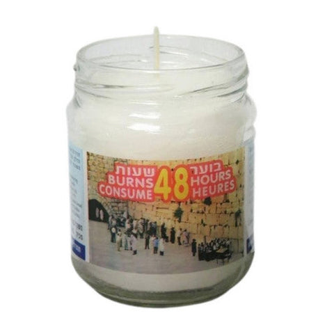 Shraga, Memorial Candle 48 Hour Glass, 1 Count(Case Of 24) Shraga