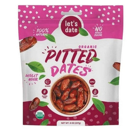 Lets Date, Organic Pitted Dates, 8 Oz(Case Of 6) Lets Date