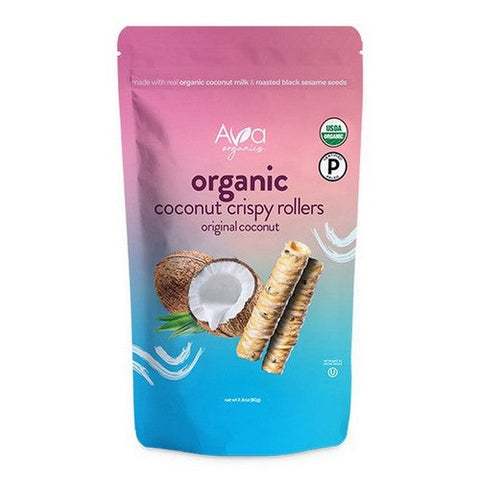 Ava Organics, Orginal Coconut Crispy Rollers, 2.8 Oz(Case Of 8) Ava Organics