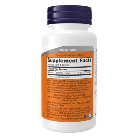 Now Foods, N-Acetyl-Cysteine, 1000 Mg, 60 Veg Caps Now Foods
