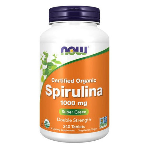 Now Foods, Spirulina Double Strength Organic, 1000 Mg, 240 Tabs Now Foods