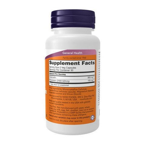 Now Foods, Quercetin with Bromelain, 60 VegCaps Now Foods