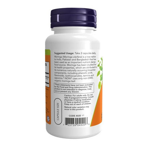 Now Foods, Organic Moringa Leaf, 90 VegCaps Now Foods