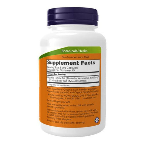 Now Foods, Turkey Tail, 500 mg, 90 VegCaps Now Foods