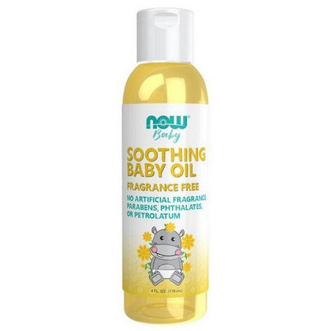 Now Foods, Soothing Baby Oil-Fragrance Free  4 Oz, 4 Oz Now Foods