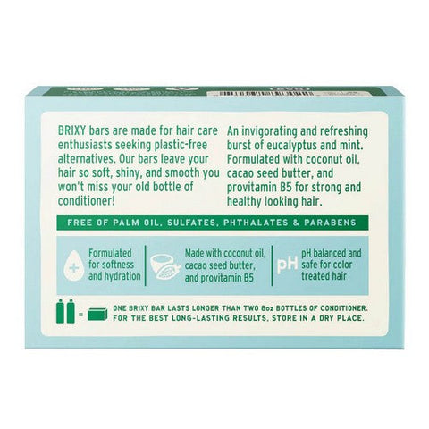 Brixy, Conditioner Bar Mint Eucalyptus, 4 Oz Brixy