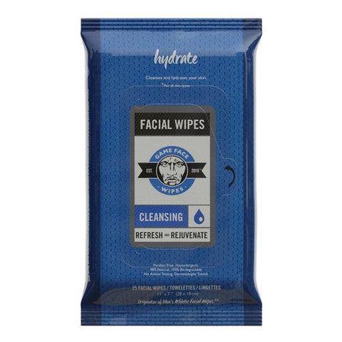 Game Face, Cleansing Facial Wipes, 25 Count Game Face
