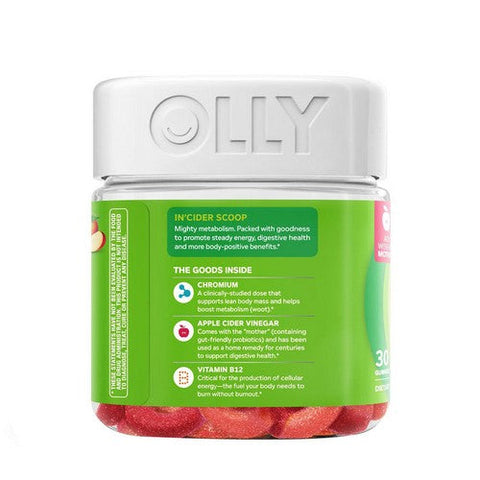 Olly, Metabolism Gummy Rings Apple Cider Vinegar, 30 Gummies Olly
