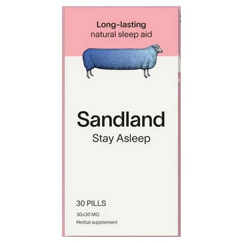 Sandland, Stay Asleep Herbal Supplement With Melatonin, 30 Tablets Sandland