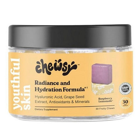 Chewsy, Skin Youthful Raspberry Lemonade Chews, 30 Soft Chews Chewsy