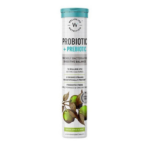 Wellbeing Nutrition, Prebiotic Probiotic Effervescents, 21 Tablets Wellbeing Nutrition