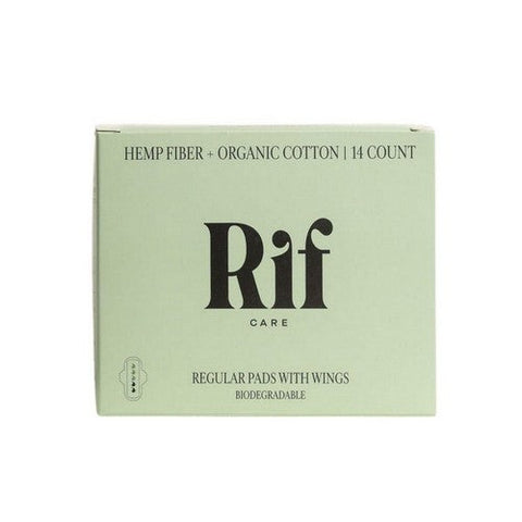 Organic Pads With Wings Regular 14 Count by Rif Care