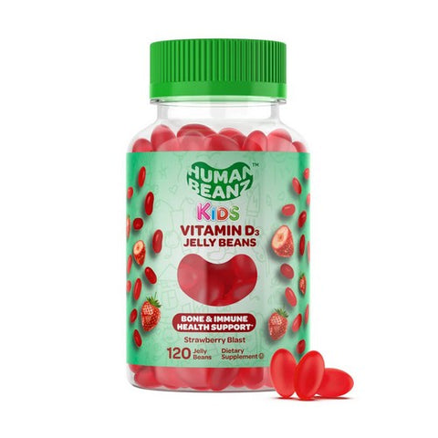 Human Beanz, Kids Vitamin D3 Strawberry Blast, 120 Count Human Beanz