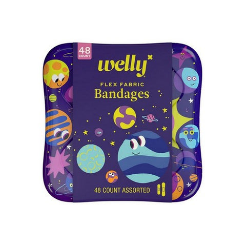 Welly, Planet Pals Flex Fabric Bandages, 48 Count Welly