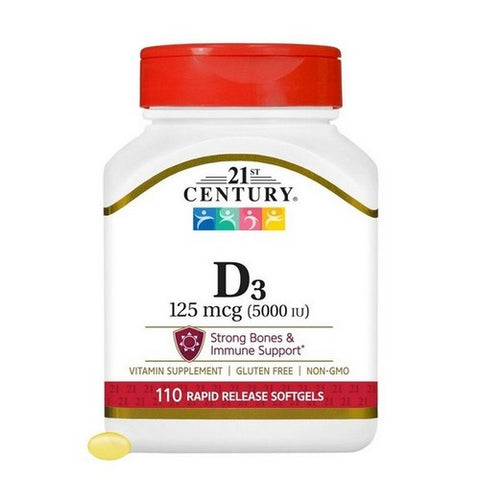 21st Century, Vitamin 400 IU, 125 Mcg, 110 Softgels 21st Century