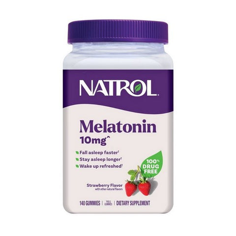 Natrol, Melatonin Gummies Strawberry Flavored, 10 Mg, 140 Gummies Natrol
