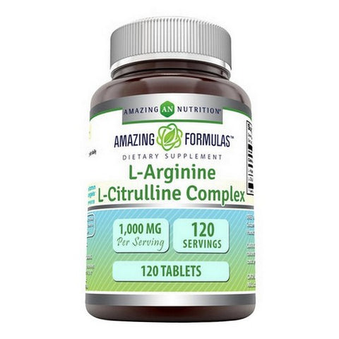 Amazing Nutrition, Amazing Formulas L-Arginine and L-Citrulline, 120 Tabs Amazing Nutrition
